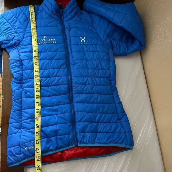 Haglofs Silversea Insulated Down Quilted Blue Puffer Jacket Size Small - Picture 7 of 11